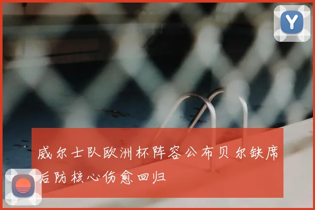 威尔士队欧洲杯阵容公布贝尔缺席后防核心伤愈回归